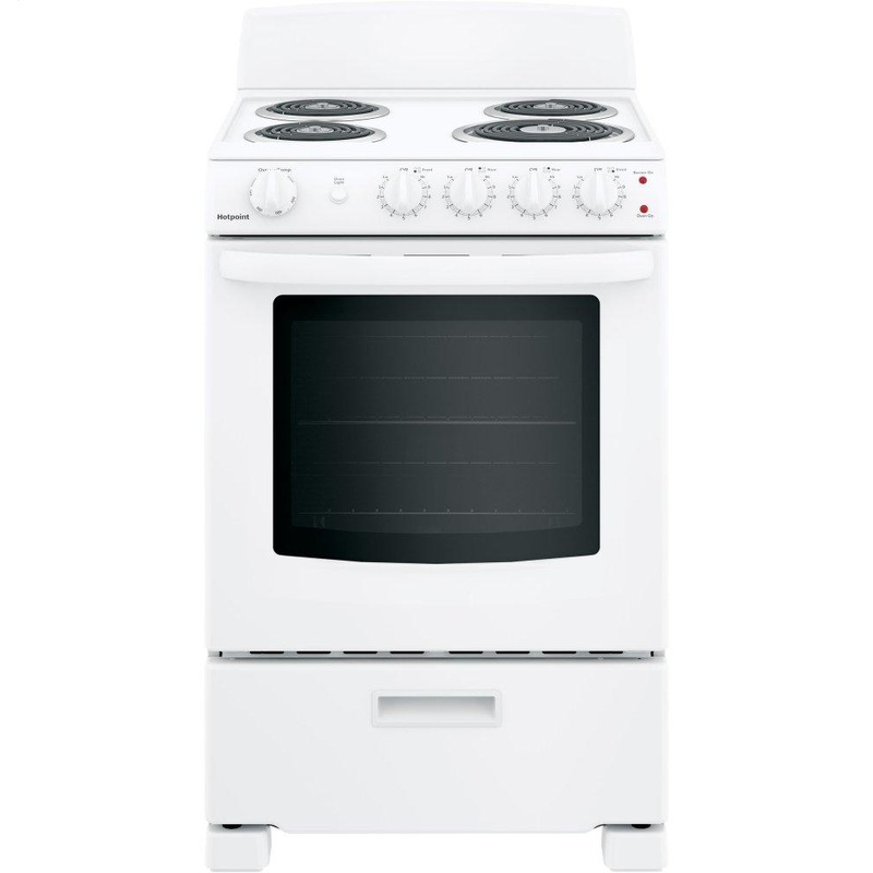 Hotpoint 24″ Free-Standing Front-Control Electric Range