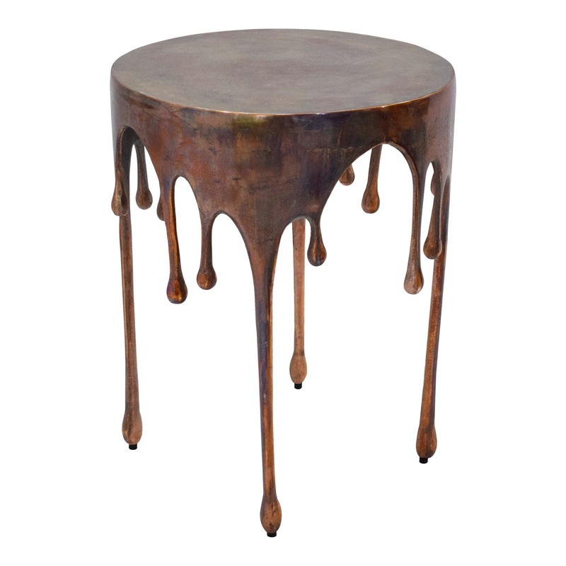 Industrial Drip Candle Side Table