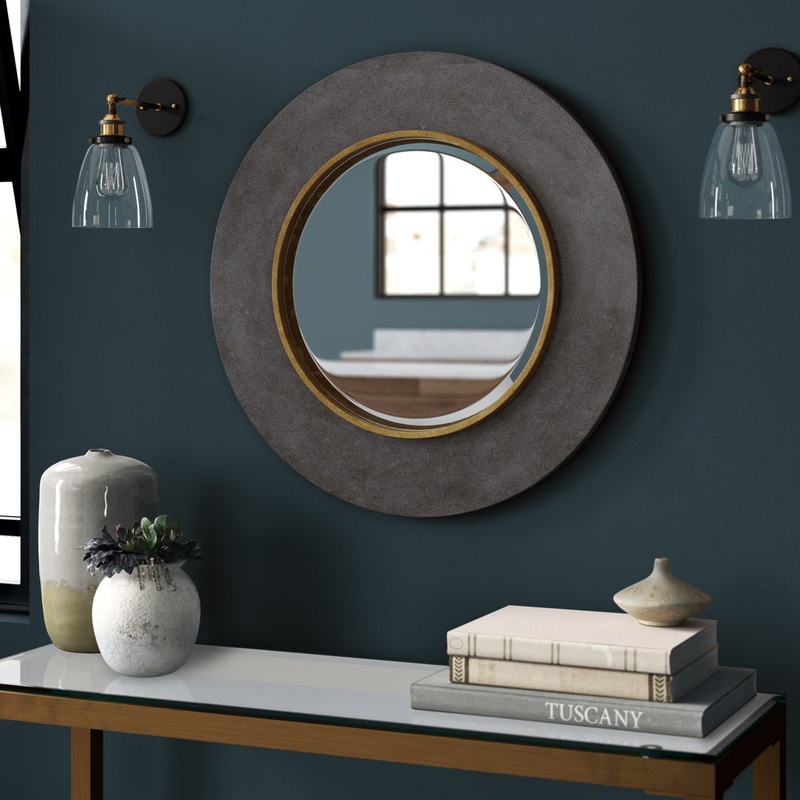 Zena Coastal Beveled Distressed Accent Mirror Greyleigh