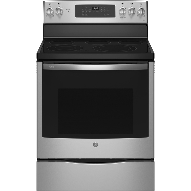 Ge Appliances PB900YVFS Ge Profile 30″ Smart Free-Standing Electric Convection Fingerprint Resistant Range With No Preheat Air Fry