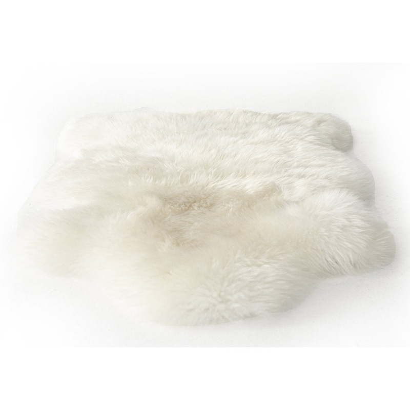 Lalo Handmade Sheepskin Cream Throw Four Hands