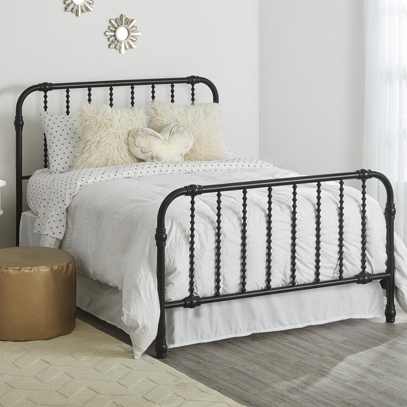 Monarch Hill Wren Metal Bed Little Seeds Color: Black Size: Twin