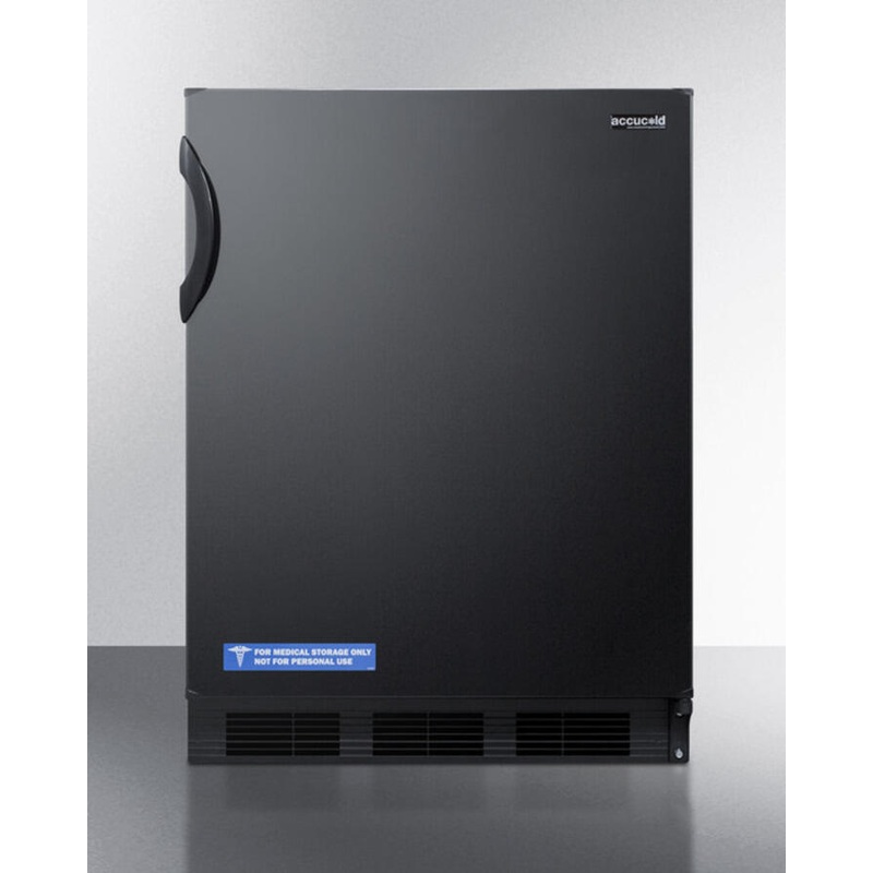 Summit FF6B7 Commercially Listed Freestanding All-Refrigerator For General Purpose Use, With Automatic Defrost Operation And Black Exterior