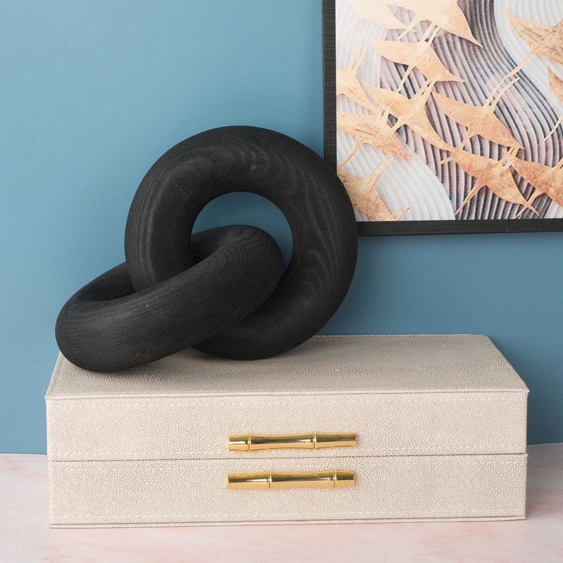 Dinara Chain Link Decor Sculpture AllModern Color: Black