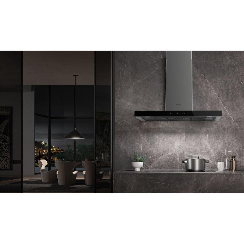 Faber STGL30SSV 30″ T-Shape Chimney Wall Hood With Variable Air Management