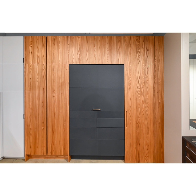 Modern Natural Wood Toned Hideaway Door Pantry