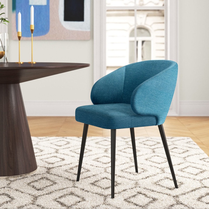 Parman Upholstered Arm Chair Mercury Row Color: Blue