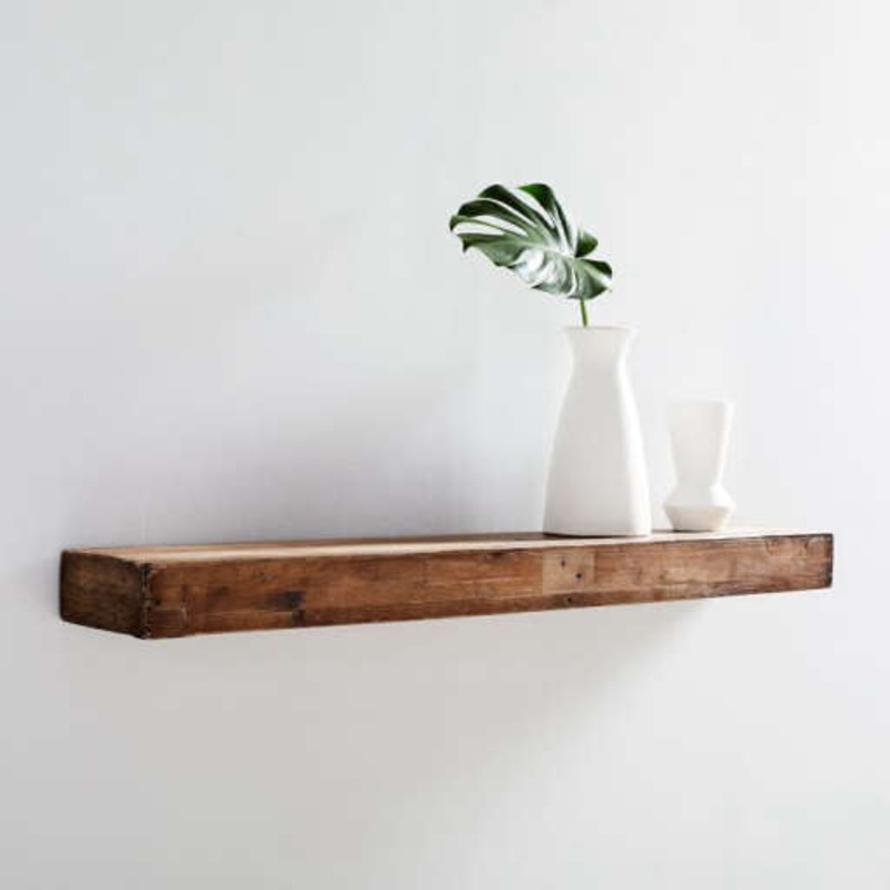 Reclaimed Wood Floating Shelf
