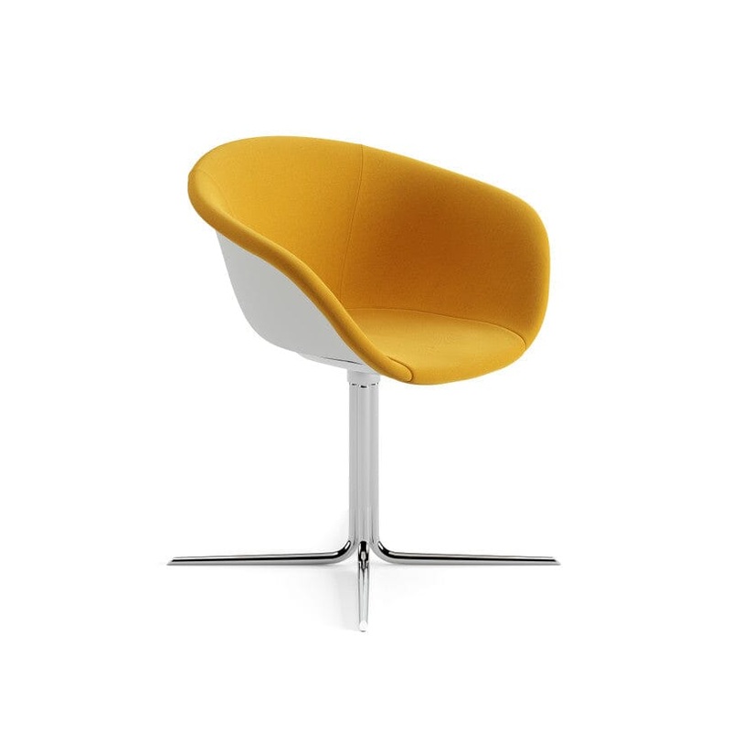 Duna 02 Four Ways Swivel Base Chair With Front Upholstery