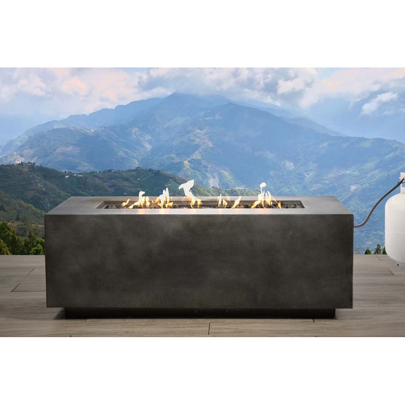 Hasibe Concrete Outdoor Fire Pit Table Latitude Run Size: 16″ H x 42″ W x 20″ D Finish: Gray