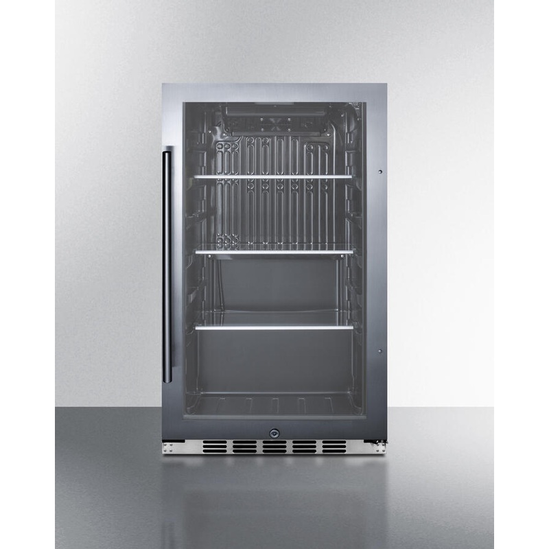 Summit SPR488BOSH34CSS Shallow Depth Indoor/Outdoor Beverage Cooler