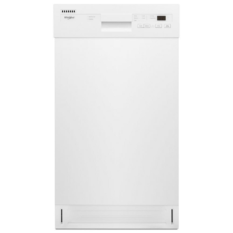Whirlpool WDPS5118PW Small-Space Compact Dishwasher with Stainless Steel Tub
