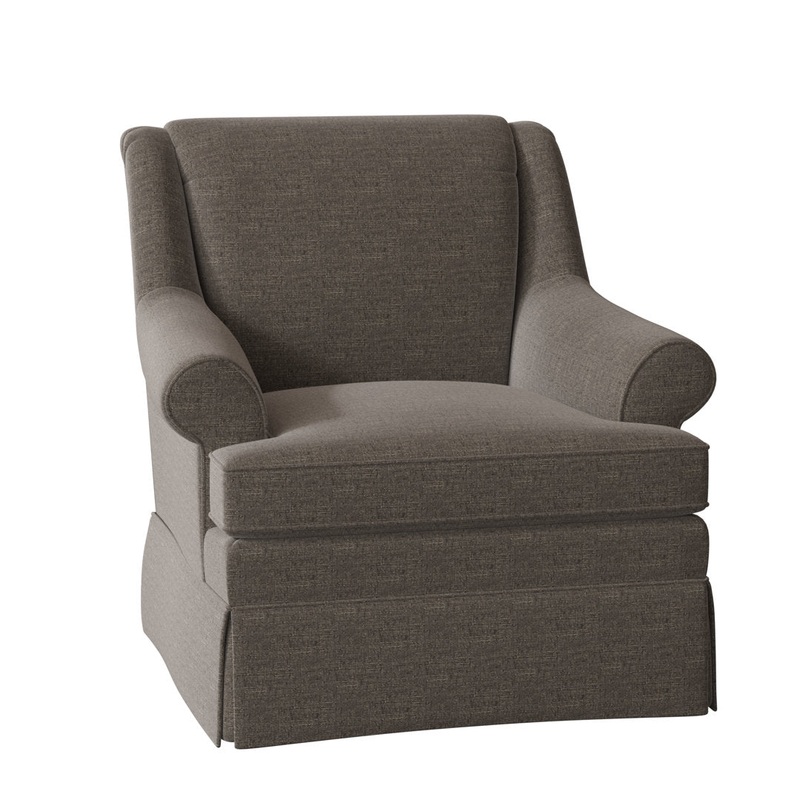 Amrin 35″ Wide Armchair Lark Manor Arm Covers: Yes, Body Fabric: Index 42 Gray Performance Twill
