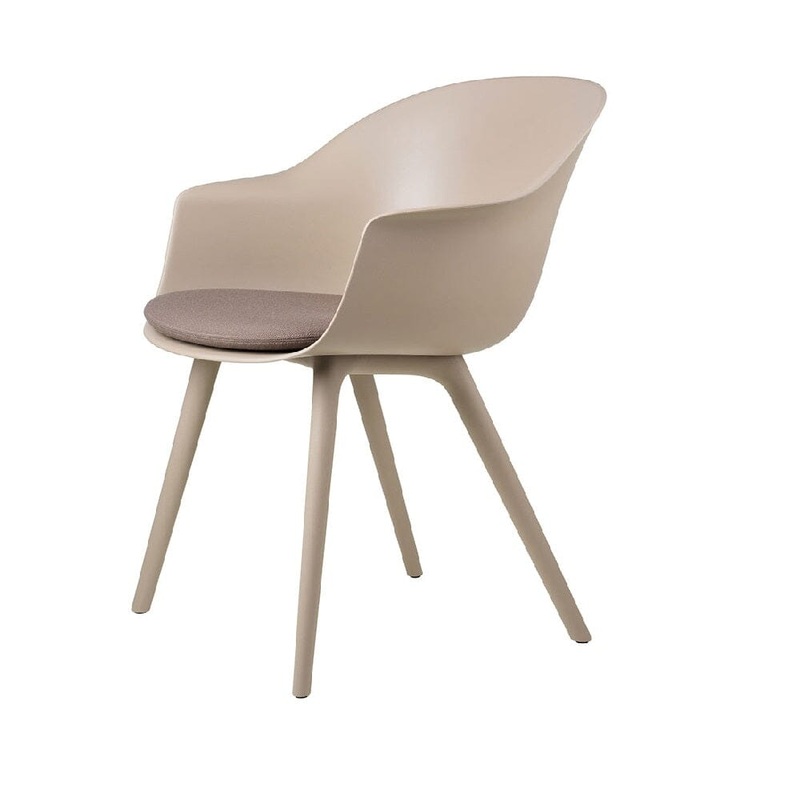 Bat Dining Chair With Cushion  Plastic Base