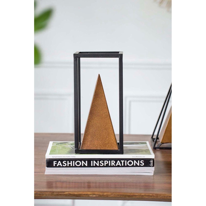 Geurie Iron Pyramid Table Sculpture Wrought Studio