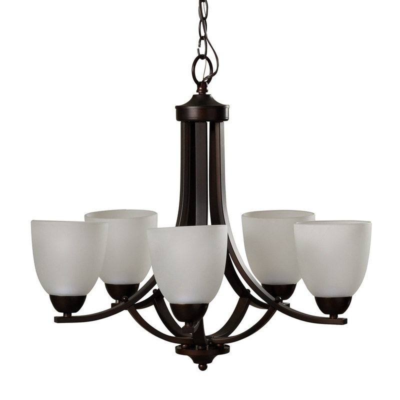 Hayden 5 – Light Shaded Classic / Traditional Chandelier Andover Mills Finish: Oil Rubbed Bronze