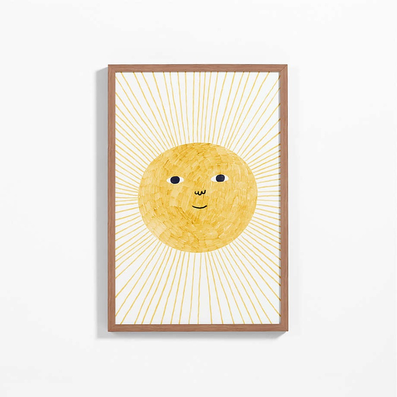 Sun Beams Large Framed Wall Art Print