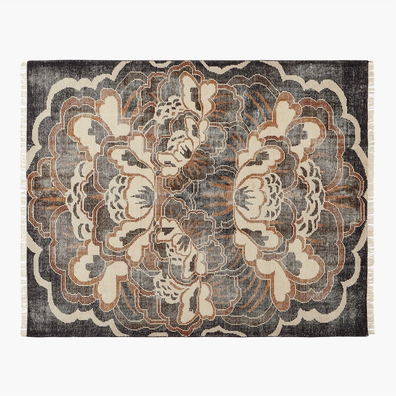 Allure Copper Floral Hand Knotted Wool Area Rug-8’x10′