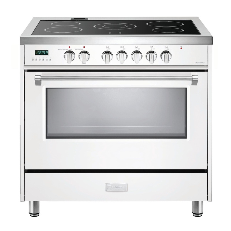 Designer 36″ Electric Glass Top Range – White