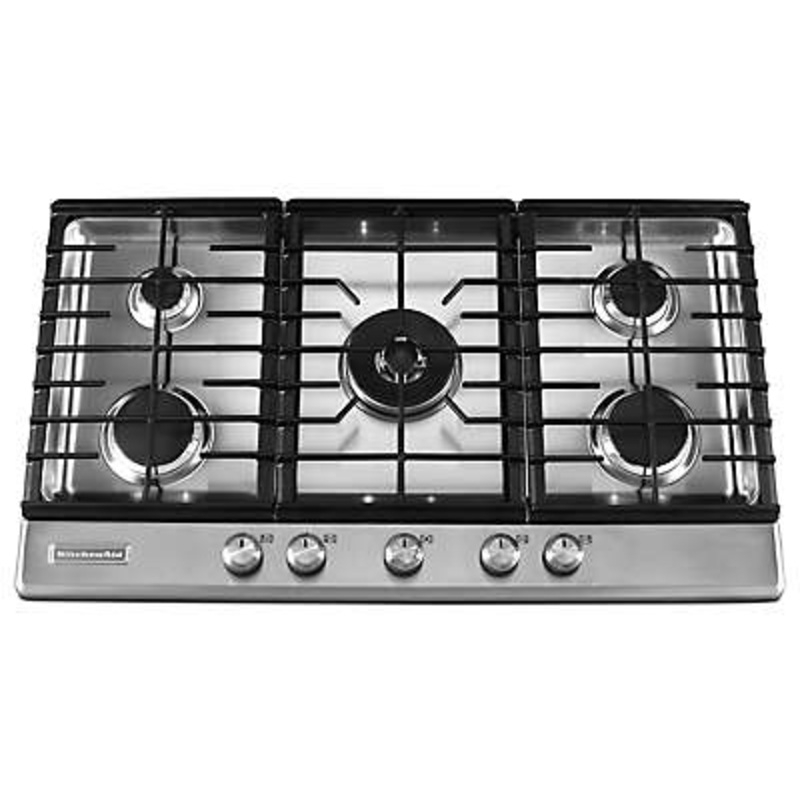 Kitchenaid KFGS366VSS 36-Inch 5 Burner Gas Cooktop, Architect Series Ii – Stainless Steel