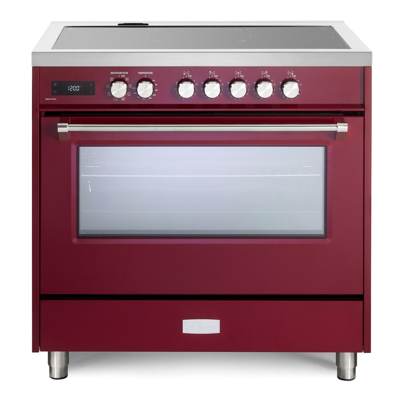 Verona VUFSIE365BU Verona Ultima 36″ Induction Range – Burgundy
