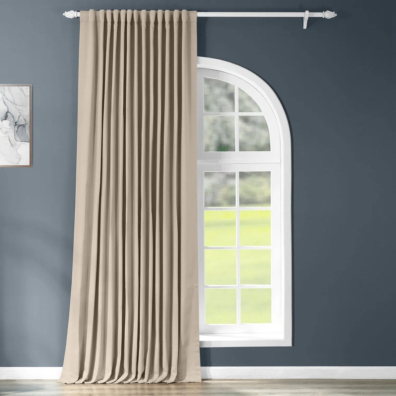 Aldreda Extra Wide Solid Rod Pocket Room Darkening Curtains – Single Panel Drapes Alcott Hill Curtain Color: Classic Taupe Size per Panel: 100″ W x 108″ L