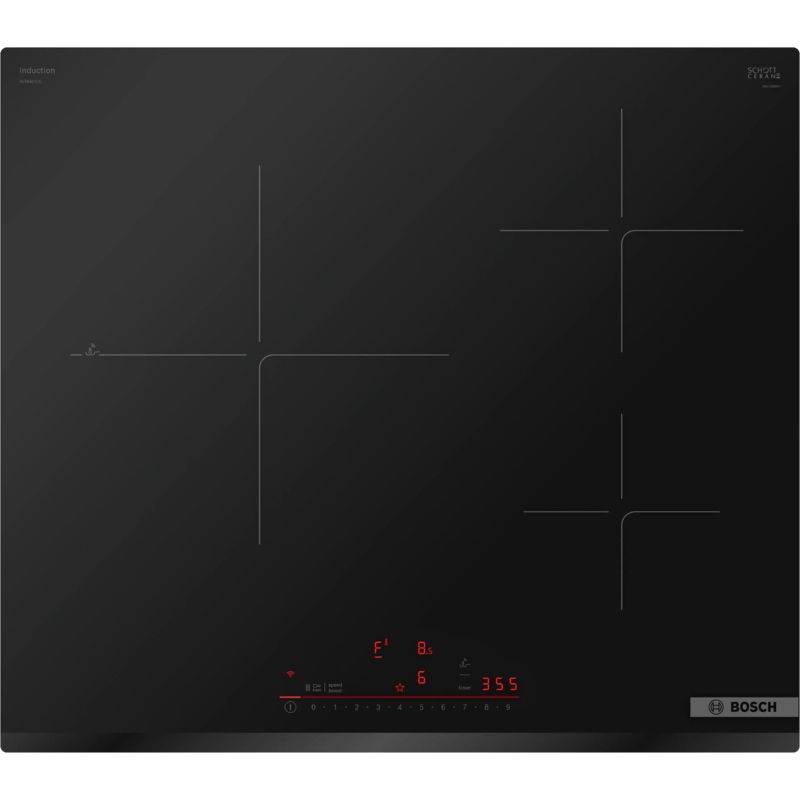 Bosch NIT8461UC 800 Series Induction Cooktop 24″ Black, Without Frame