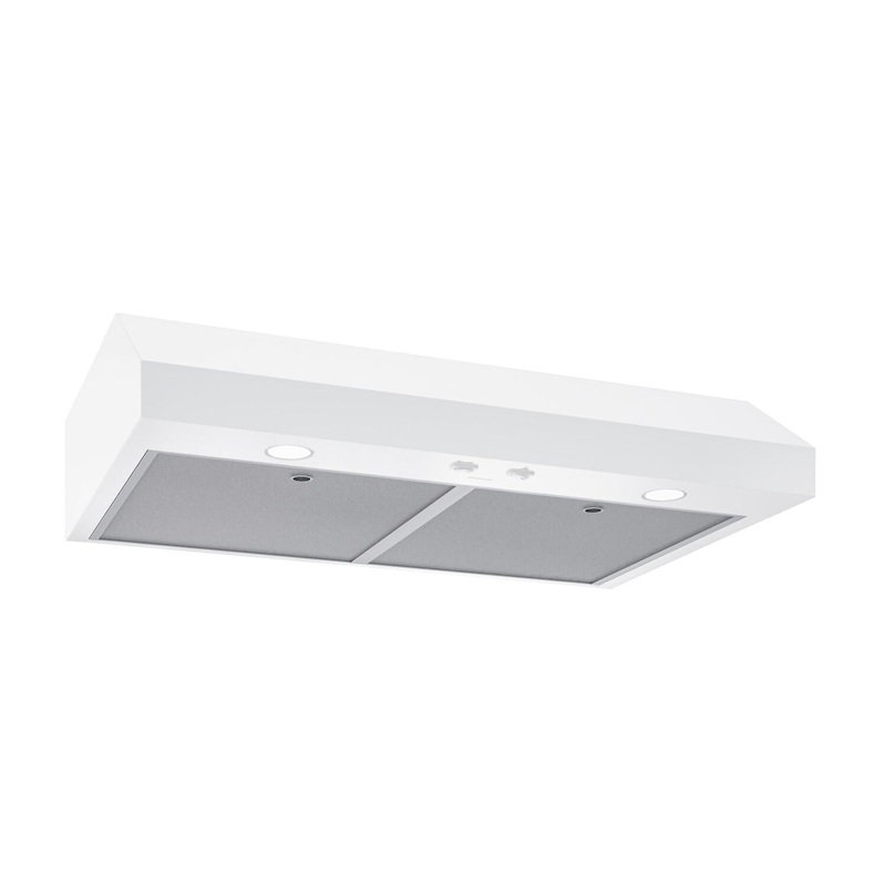 Broan GLA1363WW Glacier 36-Inch 350 MAX Blower CFM 1.5 Sones White Range Hood