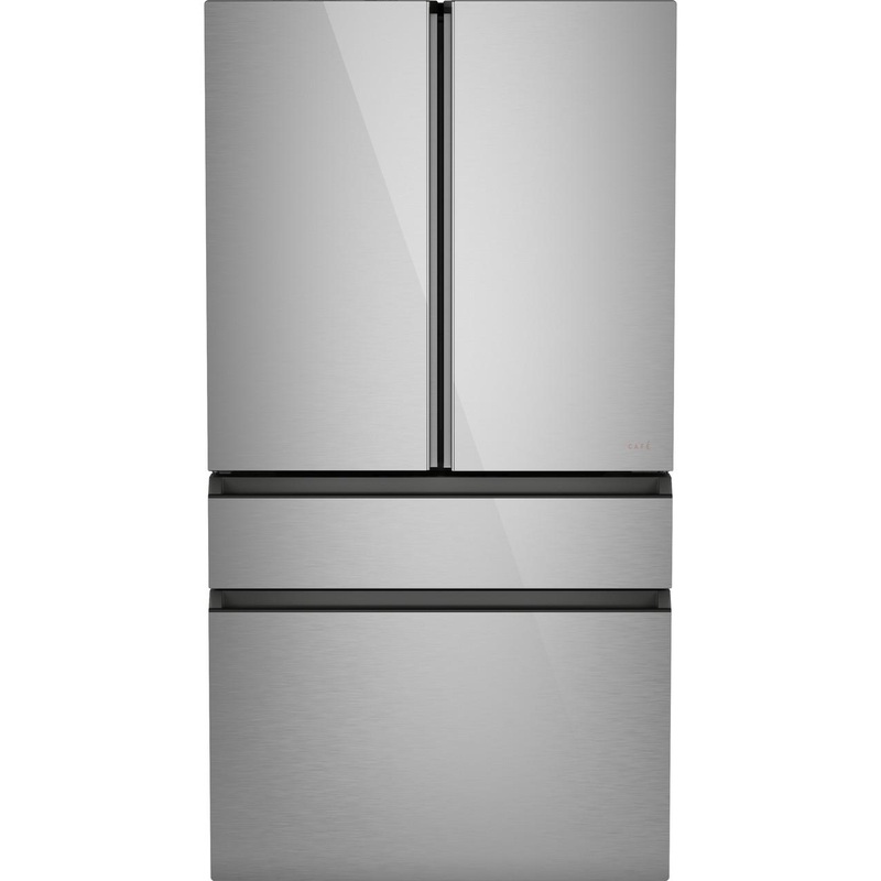 Cafe CGE29DM5TS5 CAF(EBACK) ENERGY STAR 28.7 Cu. Ft. Smart 4-Door French-Door Refrigerator in Platinum Glass With Dual-Dispense AutoFill Pitcher