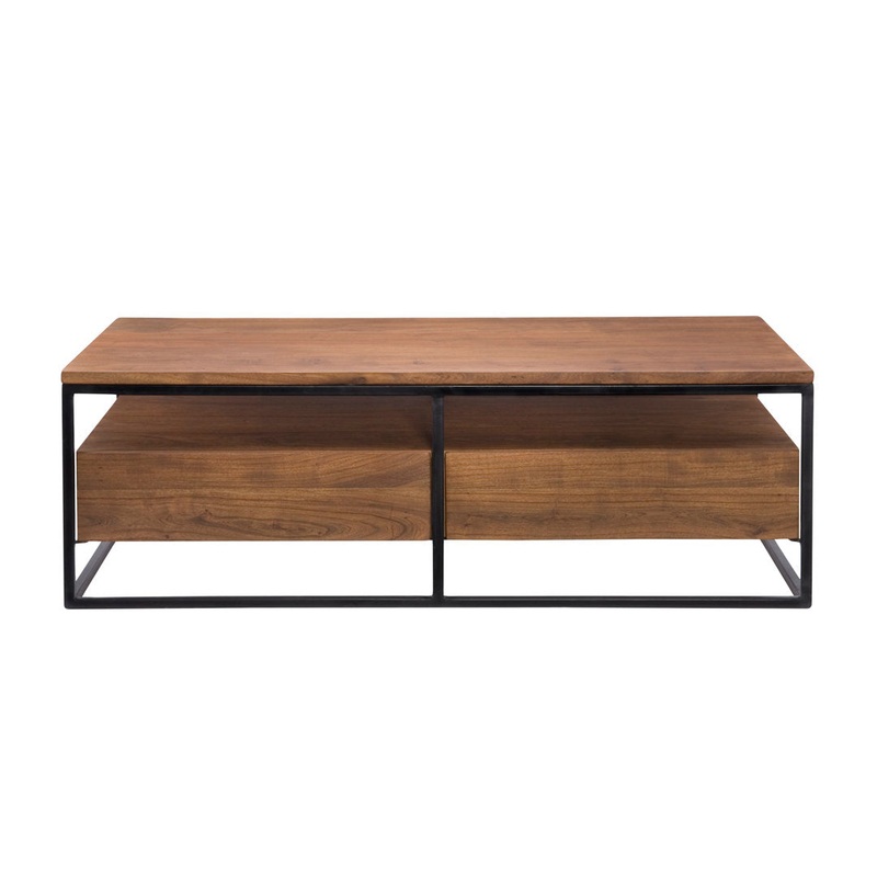 Paulette Solid Wood Frame Coffee Table with Storage AllModern