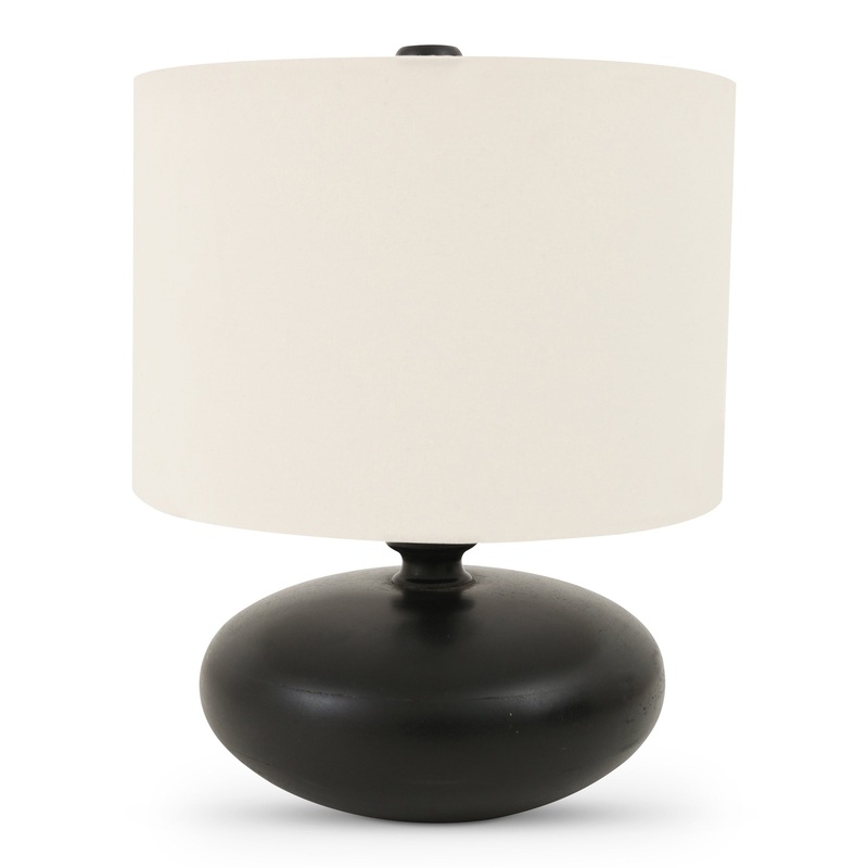 Vintage-Inspired Mango Wood Table Lamp with Textured Shade