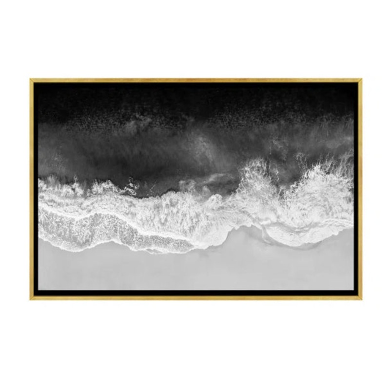 Waves In Black Gray And White by Maggie Olsen