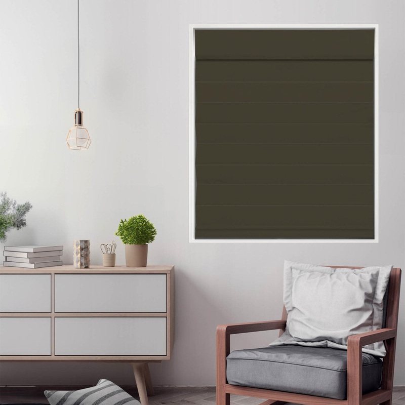 Cordless Blackout 100% Cotton Roman Shade with Cellular Shade Backing Symple Stuff Size: 39″W x 72″L Finish: Chocolate Brown