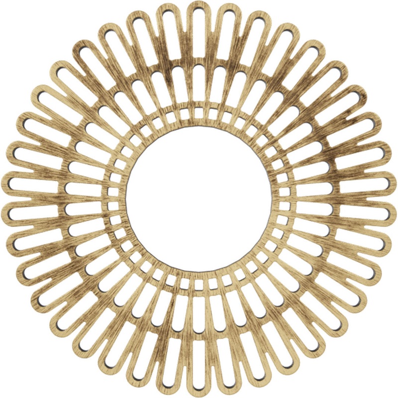 Cornelius Ceiling Medallion Ekena Millwork Color: Antiqued Brass Size: 16″ H x 16″ W x 0.5″ D