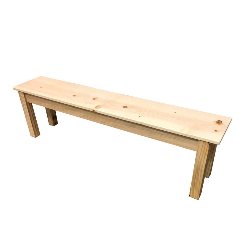 Hannan Wood Bench Highland Dunes Size: 17″ H x 66″ W x 12″ D