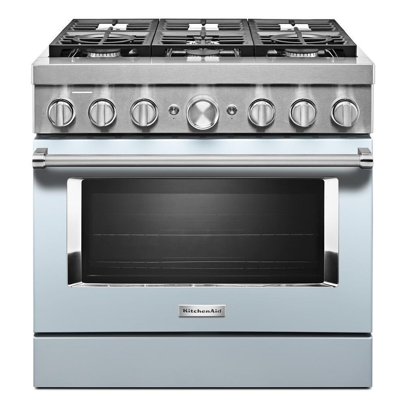 KFDC506JMB KitchenAid 36” Smart Commercial-Style Dual Fuel Range with 6 Burners