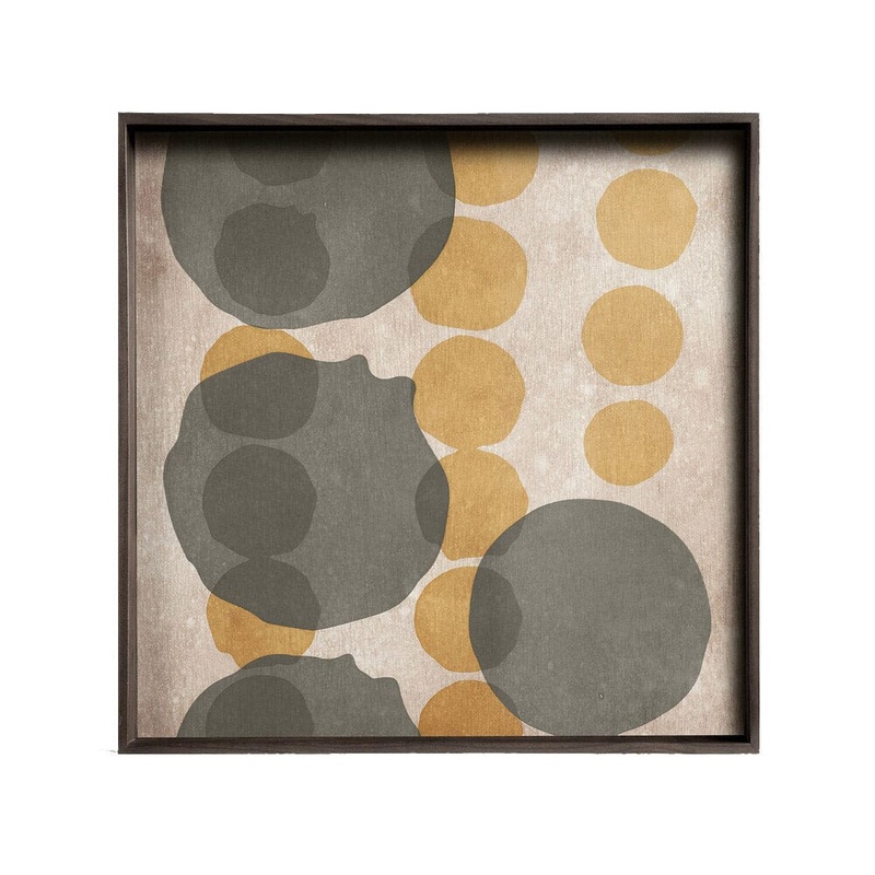 Layered Dots square Glass Tray