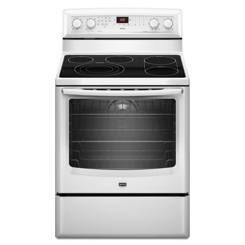 Maytag MER8880AW 6.2 cu. ft. Capacity Electric Range with EvenAir True Convection