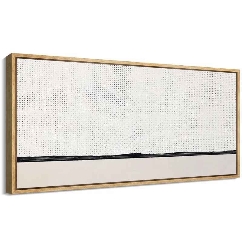 Minimal Landscape Minimalist Dotted Horizon Line In Monochrome Wall Decor-30″x60″