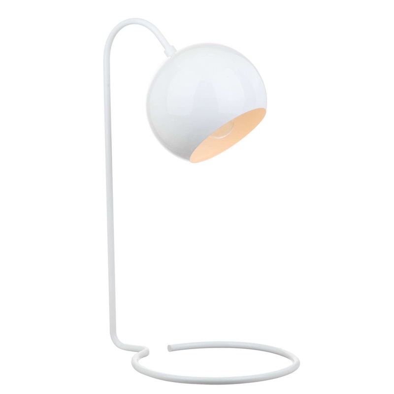 Rehaan 22″ Desk Lamp George Oliver Finish: White Wash