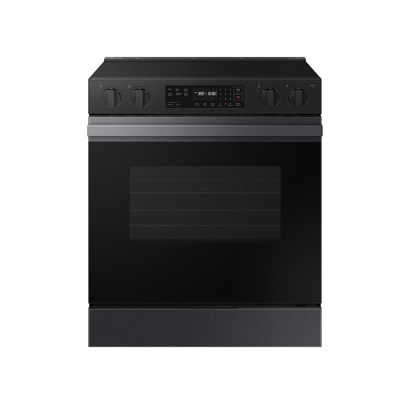 Samsung NSE6DG8100MT Bespoke 6.3 cu. ft. Smart Slide-In Electric Range with Precision Knobs in Matte Black Steel