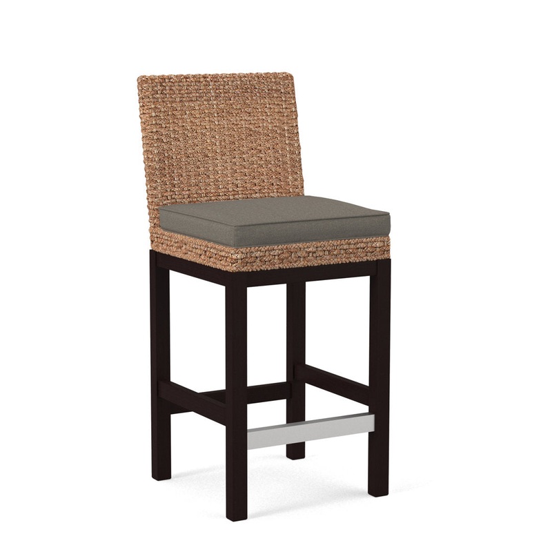 Seagrass Top Counter Stool Braxton Culler Leg Color: Java Finish Body Fabric: Gray Sugar Performance; 0863-84