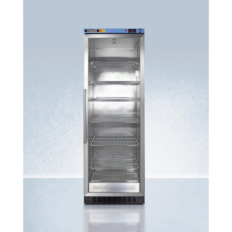 Summit PTHC155GCSS Single Chamber Passive Heating Blanket Warmer With A Self-Closing Glass Door, Stainless Steel Interior, Digital Thermostat, Stainless Steel Cabinet, And Lock
