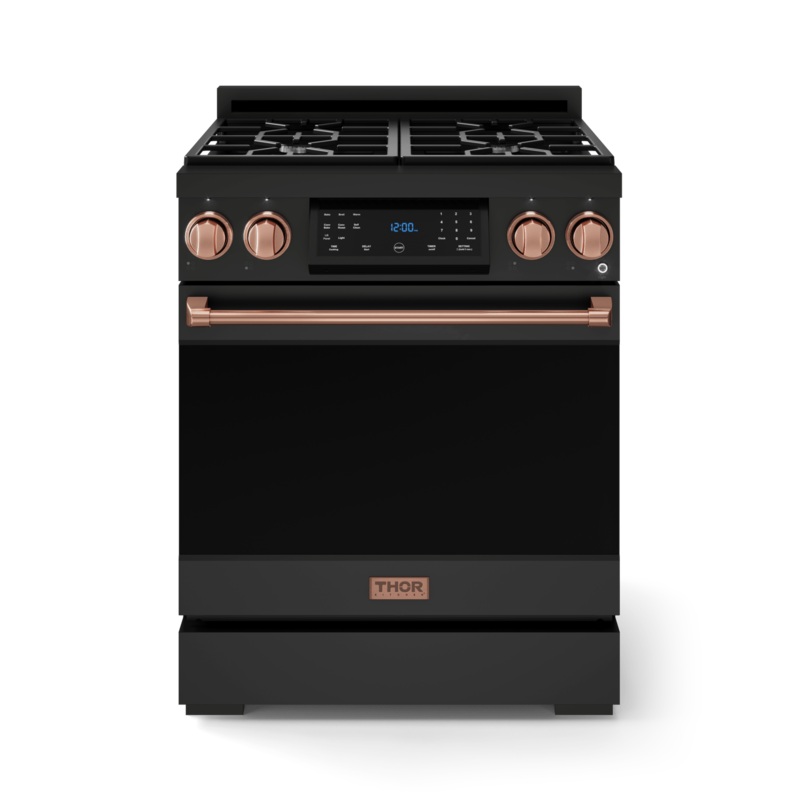 Thor Kitchen RSG30BLPRSG 30 Inch Professional Lp Range With Tilt Panel Touch Control In Matte Black/Rose Gold Gordon Ramsay Series – Rsg30Blp-Rsg