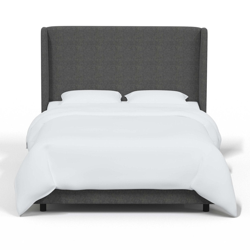 Tilly Upholstered Bed Joss & Main Color: Zuma Charcoal Textured Linen Size: King