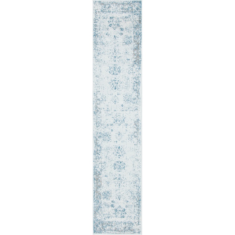 Brandt Abstract Light Blue/Navy Area Rug Mistana Rug Size: Runner 2′ x 9’10”
