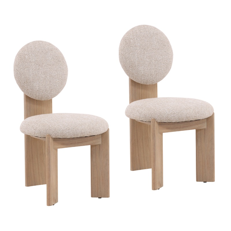 Breeze Comfy Dine Duo – 2 Seater Cream Chair Set