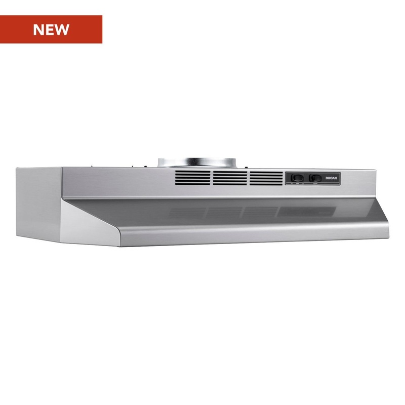 Broan F4030SF Broan 30-Inch Convertible Under-Cabinet Range Hood, Stainless Finish With Printguard, 230 Max Blower Cfm