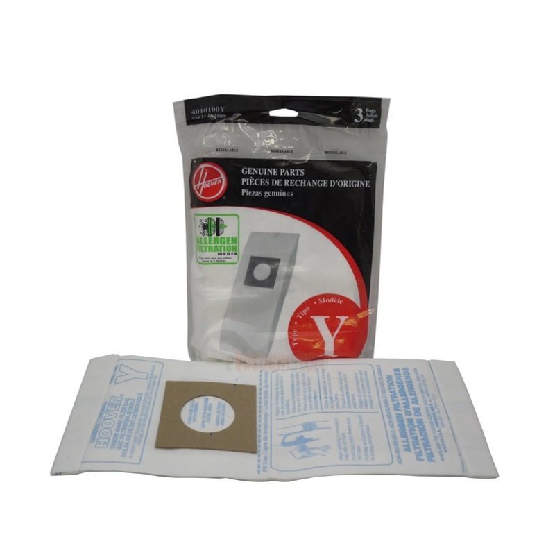 Hoover 3 Pack Genuine Type Y Vacuum Bags High Filtration