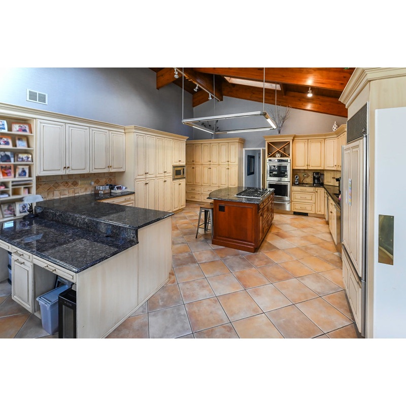 Millbrook Custom Traditional Cream Kitchen with Island, Granite Countertops & Appliances